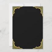 Luxury Black and Gold Wedding Thank You Card サンキューカード (裏面)