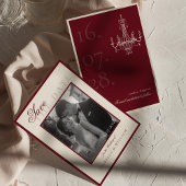 Luxury Black and white Photo Save the Date 招待状