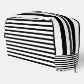 Luxury Black and White Striped Toiletry Bag  ドップキット (右コーナー)