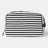 Luxury Black and White Striped Toiletry Bag  ドップキット (裏面)
