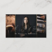 Luxury Black Beauty Consultant Makeup Artist Photo 名刺 (正面)