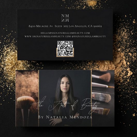Luxury Black Beauty Consultant Makeup Artist Photo 名刺