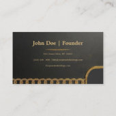 Luxury Black Brushed Metal Business Card 名刺 (裏面)