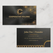 Luxury Black Brushed Metal Business Card 名刺 (正面/裏面)