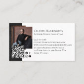 Luxury Black Elegant Photo Layout Real Estate  名刺 (裏面)