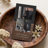 Luxury Black Elegant Photo Layout Real Estate  名刺