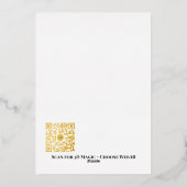 Luxury Black & Gold AR Wedding Suite - Interactive 箔招待状 (裏面)