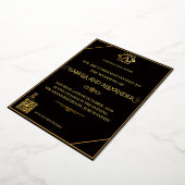 Luxury Black & Gold AR Wedding Suite - Interactive 箔招待状 (回転した状態)