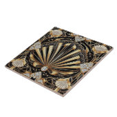 Luxury Black & Gold Art Deco Ceramic Tile  タイル (側面)