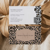 Luxury Black Gold Cheetah Leopard Print Elegant 名刺