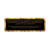 Luxury black gold cosmetics jar ingredients label  ラベル (正面)