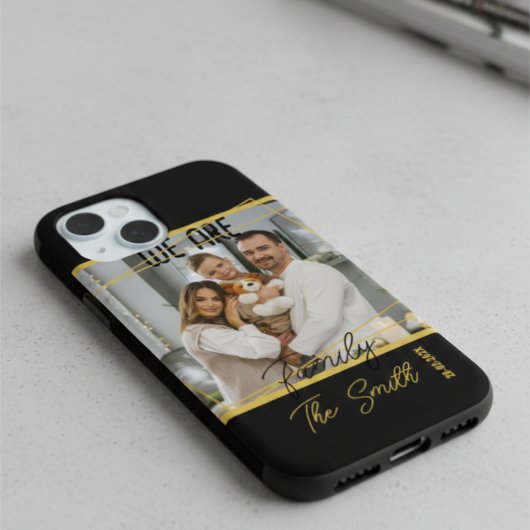 Luxury Black & Gold Custom Family Photo Keepsake Case-Mate iPhoneケース