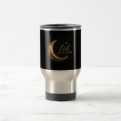 Luxury Black & Gold Eid Mubarak – Elegant トラベルマグ (中央)