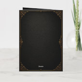 Luxury Black & Gold Elegant Birthday Card for Dad カード (裏面)