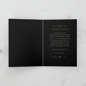Luxury Black & Gold Elegant Birthday Card for Dad カード (内部)