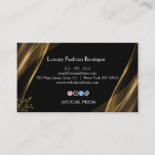 Luxury Black Gold Fashion Boutique Business Card 名刺 (正面)
