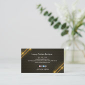 Luxury Black Gold Fashion Boutique Business Card 名刺 (スタンド正面)