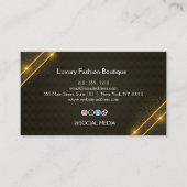 Luxury Black Gold Fashion Boutique Business Card 名刺 (正面)
