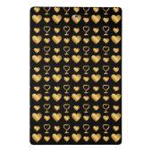 Luxury  Black Gold Foil Hearts  ミニクリップボード (裏面)