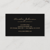 Luxury Black Gold Glitter House Cleaning Service   名刺 (裏面)