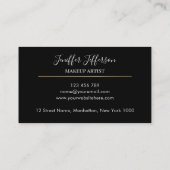 Luxury Black & Gold Makeup artist Bussines card 名刺 (裏面)