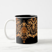 Luxury Black & Gold Marble Coffee Mug | Elegant Ae ツートーンマグカップ (左)