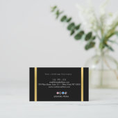Luxury Black & Gold Minimalist Business Card 名刺 (スタンド正面)