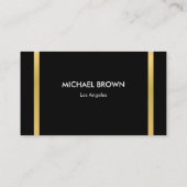 Luxury Black & Gold Minimalist Business Card 名刺 (裏面)