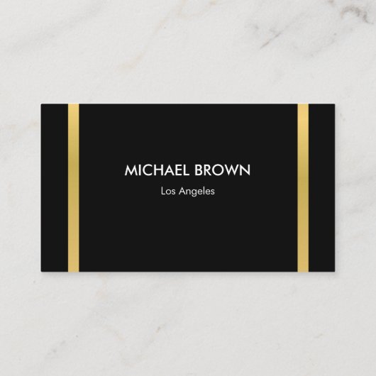 Luxury Black & Gold Minimalist Business Card 名刺 (裏面)