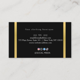 Luxury Black & Gold Minimalist Business Card 名刺