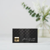Luxury Black & Gold Music Arranger Business Card 名刺 (スタンド正面)