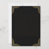 Luxury Black & Gold Muslim Wedding Invitation 招待状 (裏面)