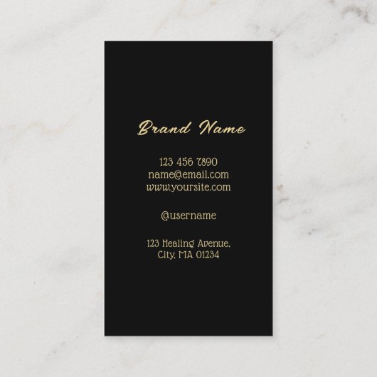 Luxury Black & Gold Mystical Amulets Ritual Candle 名刺 (裏面)