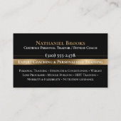 Luxury Black Gold Personal Trainer Fitness Coach 名刺 (裏面)