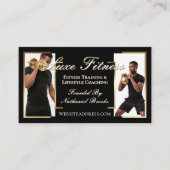 Luxury Black Gold Personal Trainer Fitness Coach 名刺 (正面)