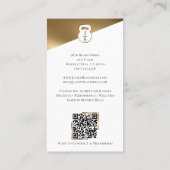 Luxury Black Gold Personal Trainer Fitness Photo  名刺 (裏面)