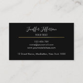 Luxury Black & Gold PMU Bussines card 名刺 (裏面)