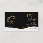 Luxury Black & Gold PMU Bussines card 名刺 (正面)