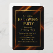 Luxury Black & Gold Spooky Elegant Halloween 招待状 (正面/裏面)