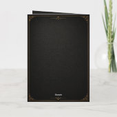 Luxury Black & Gold Watch & Fountain Pen Birthday カード (裏面)