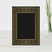 Luxury Black & Gold Wax Seal Wedding Invitation  カード (裏面)