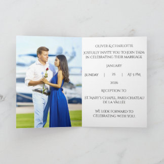 Luxury Black & Gold Wax Seal Wedding Invitation  カード