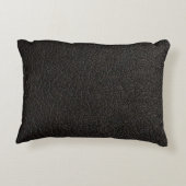 Luxury Black Leather Gold Monogram Business Brand アクセントクッション (裏面)