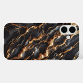 Luxury Black Marble Case - Elegant Gold & White  Case-Mate iPhoneケース (裏面 (横))