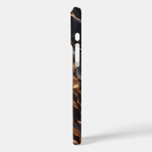 Luxury Black Marble Case - Elegant Gold & White  Case-Mate iPhoneケース (裏面 / 左)