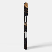 Luxury Black Marble Case - Elegant Gold & White  Case-Mate iPhoneケース (裏面 / 右)