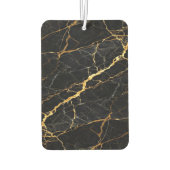 Luxury Black Marble Gold Monogram Business Brand カーエアーフレッシュナー (裏面)