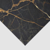 Luxury Black Marble Gold Monogram Business Brand 薄葉紙 (詳細)