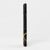 Luxury Black Marble Gold Monogram Business Brand Case-Mate iPhoneケース (裏面/右)