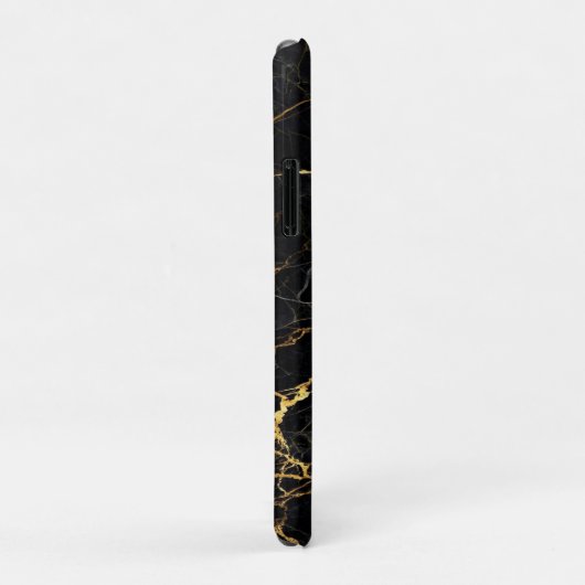 Luxury Black Marble Gold Monogram Business Brand Case-Mate iPhoneケース (裏面/右)